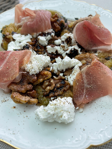 Fresh figs with Prosciutto and Goat cheese